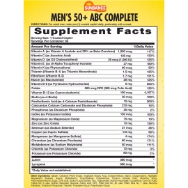 Sundance Men's 50+ ABC Complete Multivitamin | 60 Caplets | by Sundance