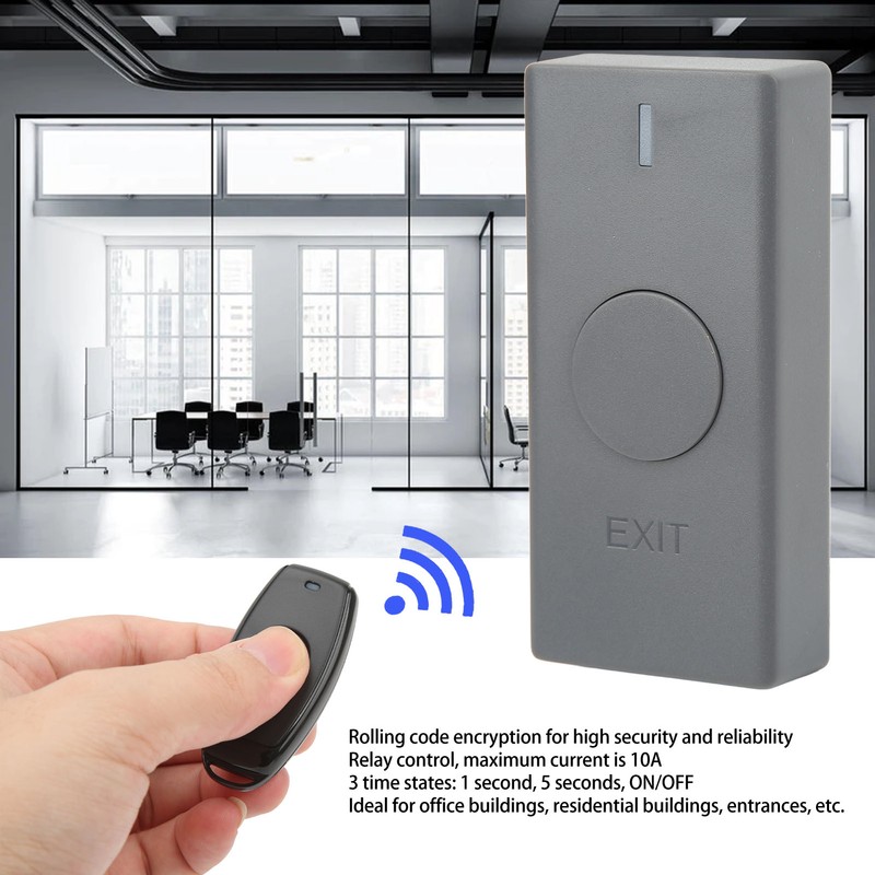 Wireless Access Control System with Door Exit Button Controller Remote