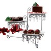 Collections Etc Beaded 3-Tier Silver Tone Swivel Server - Appetizers,