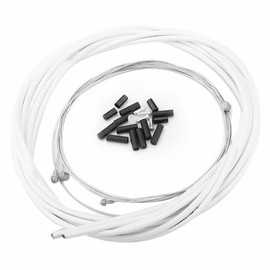 Universal Bike Brake Cable Set,Front Rear Brake Cables with Housing for Road Bicycles,Mountain Bikes,Folding Bikes (White)