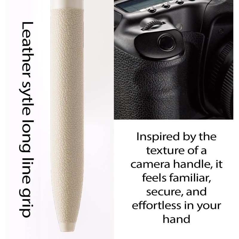 Pentel Calme Oil Based Ballpoint Pen, 0.5mm, Beige, 10 Count
