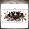 Halloween Decorations Outdoor, Plastic Backdrop 65" x 32.7", Skull Halloween