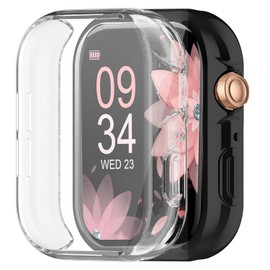 Msvueioe [2-Pack] Screen Protector & Case Compatible with KACUBAKU/AKUMAKA/DEKELIFE G39, Soft TPU Plated Case All-Around Protective Screen Full Cover Bumper Compatible for G39 Smart Watch