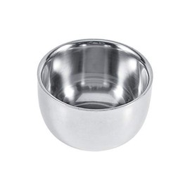 Cuenco Tazón de Afeitar de Acero Inoxidable, Recipiente para Espuma con Brocha, Bowl Clásico para Peluquería, Batir y Mezclar Crema de Afeitar, Uso Di