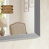 60” x 30” Brushed Silver Large Bathroom Mirror for Over