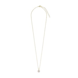 Carré - Collar con Dije de Flor en Acabado Dorado con Cubic Circonia - Joyería Mujer