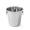 HENDI Weinkühler, Ringgriffe, Flaschenkühler, Sektkühler, 3,3L, ø220x(H)190mm, Edelstahl