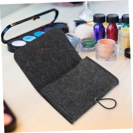 FOMIYES 2pcs Essential Oil Storage Carrying Case Felt Organizer Pouch for Travel Home Use for Aromatherapy Bottles Deep Gray Convenient Design for Essential Oil Lovers