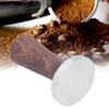 58mm Tamper Tool Black Walnut 304 Stainless Steel Portable Coffee