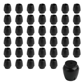 Annlpoy Pack of 40 Chair Leg Protectors, Non-Slip Chair Feet, Chair Leg Caps, Round Chair Legs, Floor Protection, Suitable for 12-16 mm Round Legs, for Tables, Chairs and Office Furniture, Black