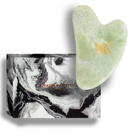 KARIZMA Mint Jade Gua Sha Massage Tool. Jade Stone Guasha Tool For Face. Gift Boxed Set Skin Scraper Facial Guasha.