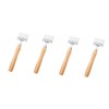 MAGICLULU 4pcs Aluminum Ice with Wood Handle Versatile Ice Tool