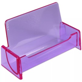 Beauticom 1pc HQ Acrylic Plastic Business Name Card Holder Display Stand (CLEAR PURPLE)