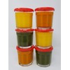 Mian Red Plastic Lids fits Luminarc Working Glass 6 Pack