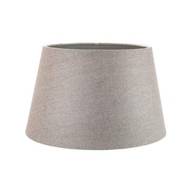 Classic 10 Inch Grey Linen Fabric Drum Table/Pendant Lamp Shade 60w Maximum by Happy Homewares