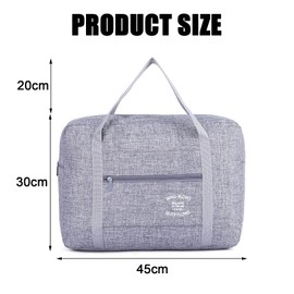 JSTHHTT Travel Duffles 40x30x13CM Grey - Carry On Cabin Bag for Men and Women - Overnight Bag for Airplane Travel - Underseat Cabin Bag- Foldable Duffel Carry On Bag - Personal Item Bag for Flying
