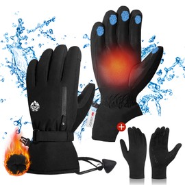 Pixel Panda Touchscreen, Water Resistant Windproof & Warm Winter Gloves