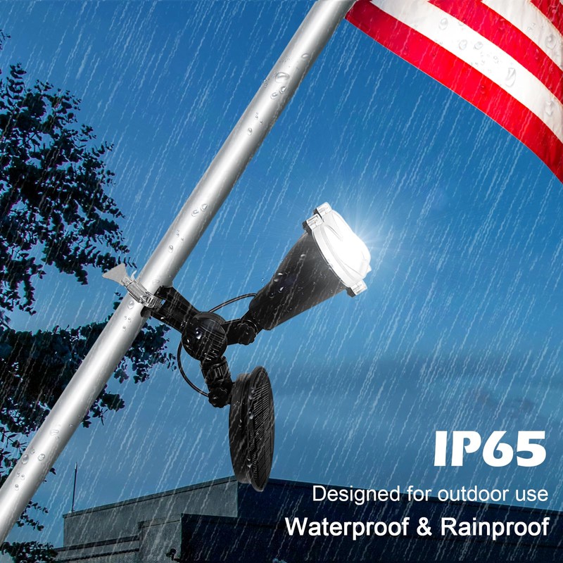 Solar Flag Pole Light, Flagpole Light Solar Powered, Super Bright