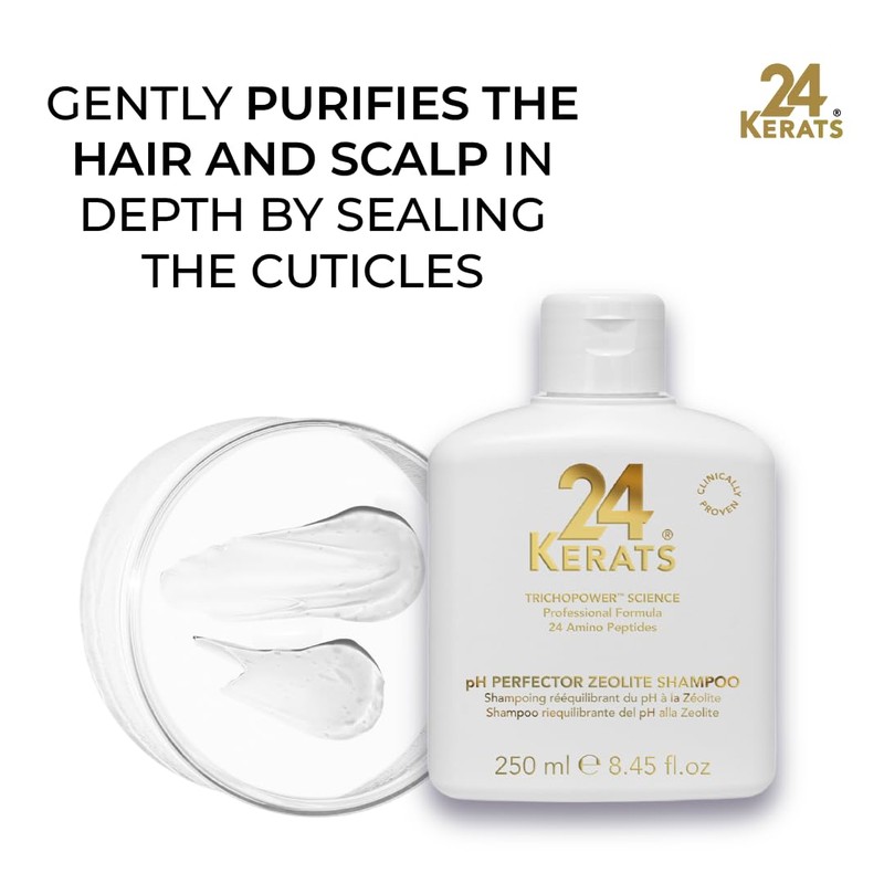 24 KERATS Balancing Shampoo | pH 4.0-5.0 | Volcanic Mineral