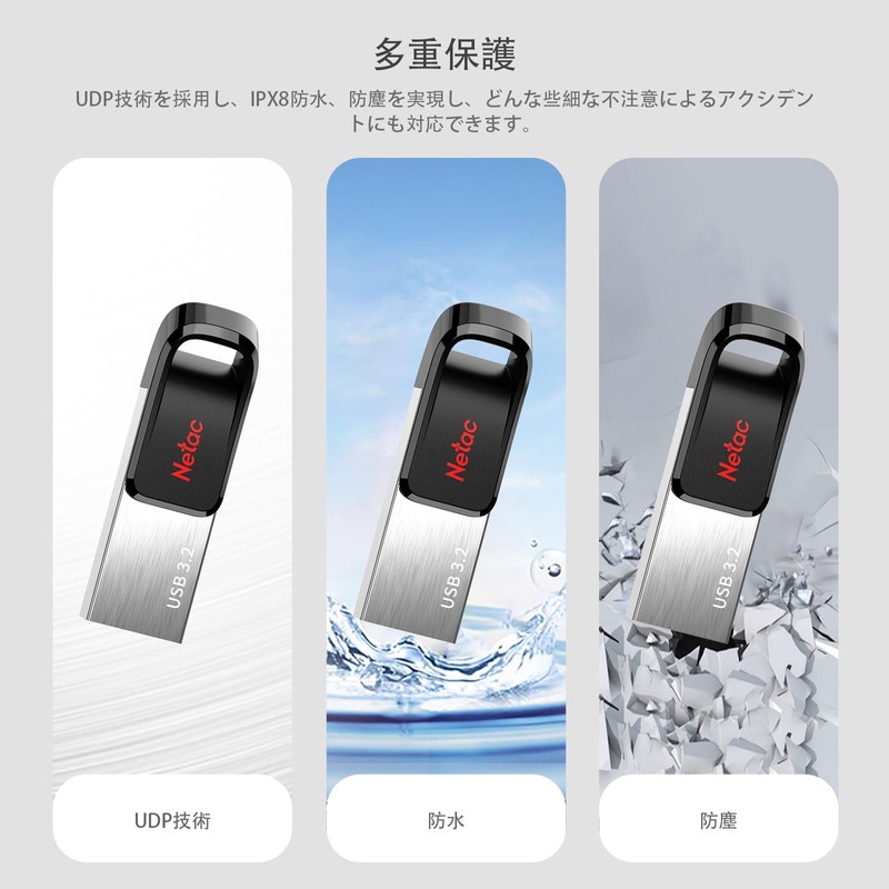 Netac UM3 64GB Flash Drive with USB 3.2 Interface Up