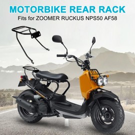 Motorcycle Luggage Rack Scooter Rear Rack Iron Support Storage Shelf Parts for ZOOMER Ruckus NPS50 AF58,Black
