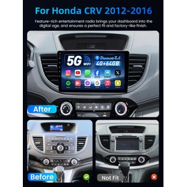Car Radio Stereo for Honda CRV 2012-2016: Upgrade 9" 1280x800 IPS Touchscreen, Android 12 Head Unit with Wireless Carplay & Android Auto, 5GWiFi GPS FM RDS BT SWC 1080P AHD Backup Camera