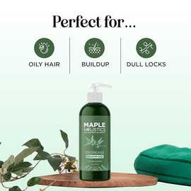 Daily Shampoo for Oily Hair and Oily Scalp Dandruff for Women Men Kids with Itchy Scalp and Greasy Hair Natural Hair Care with Pure Essential Oils Lem