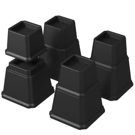 Napnapday Bed Risers 7 inch Heavy Duty in Adjustable Heights of 7, 4 or 4 Inches Bed Elevators, 1,500 lbs Lifts Up Furniture Riser for Sofa and Table Set of 4, Black