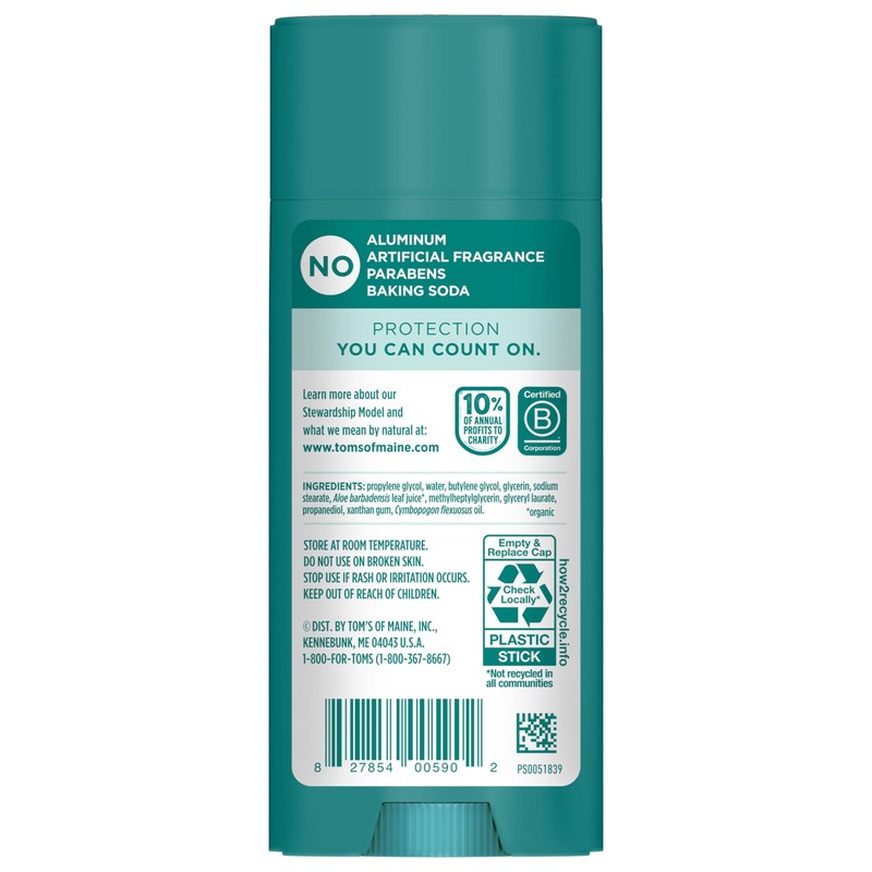 Tom’s of Maine Unscented Aluminum Free Natural Deodorant For Women
