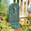 Sungmor Cast Iron Outdoor Water Column with Faucet, Freestanding Decorative