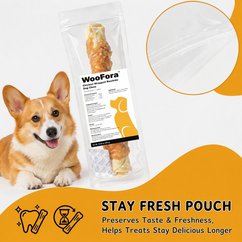 Chicken Wrapped Rawhide Roll Dog Chew, 1 Count Long Lasting