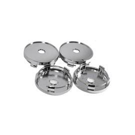 Wumio Wheel Center Cap, 2.4 inches (60 mm), Silver, 1 Pair (4 Pieces) Set, Plating, DIY, Custom Cap, Lid, Hub, Simple, Plain, Sand, Dust, Intrusion Prevention, Rust, Universal, Easy Replacement