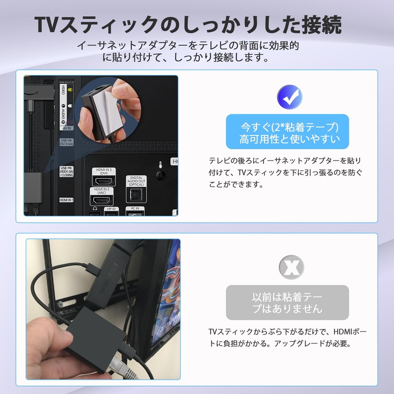 Ethernet Adapter for Fire TV Stick [RJ45+ Charging Port] Micro