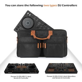 OUKNAK OUKNAK Protector Bag Storage Case, Tote Bag for Pioneer DJ DDJ-FLX4/DDJ-REV1, Travel Carrying Case for Numark Mixtrack Platinum FX, Compact DJ Controller Padded Carry Case
