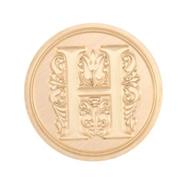 Letter H Wax Seal Stamp, Yoption Vintage Floral Brass Head Wooden Handle Alphabet Initial Sealing Stamp for Wedding Party Invitation (H)