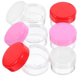 ULTECHNOVO 6pcs Travel Cream Jars Small Wide Mouth Containers with Lids for Creams Lotions and Liquids Sample Bottles for Easy Identification