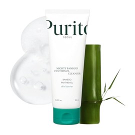 PURITO Limpiador de Bambú Poderoso con Pantenol, Lavado Facial Suave para Hidratación, Desmaquillante, para Piel Sensible, Limpiador Facial Vegano y Sin Crueldad 150ml / 5.07 fl. Oz.