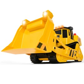 Maxx Action 16" Dozer with Joystick Controls, Lights, Construction Sounds, Motorized Movement, and Real Working Bucket – Large Construction Vehicle Toy for Kids