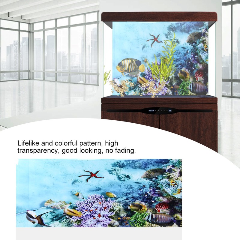 Background Poster Decorative Painting PVC Sticker Landscape Image for Aquarium