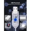 LSLCQW Fairy Lights 66 ft 200 LED USB Twinkle String