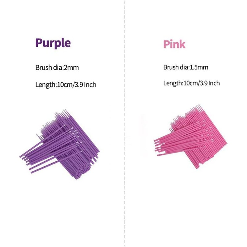 LauCentral 200PCS Micro Applicator Brushes for Makeup - Disposable Mascara