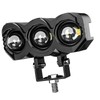 2pcs Motorcycle LED Spotlight White Yellow Dual Light Aluminum IP68