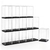 20 Pack Acrylic Display Case for Minifigures, Stackable Clear Dustproof