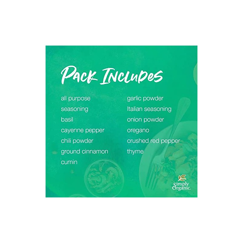 Simply Organic Mini Spices Gift Set (12 FLAVORS)-by AUUOO