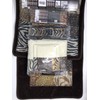 AF 18 Piece Bath Rug Set Leopard Brown Bathroom Rugs