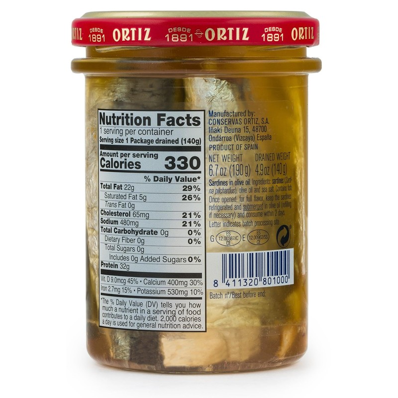 Ortiz Sardines A la Antiqua 'Old Style', Moist and Tender,