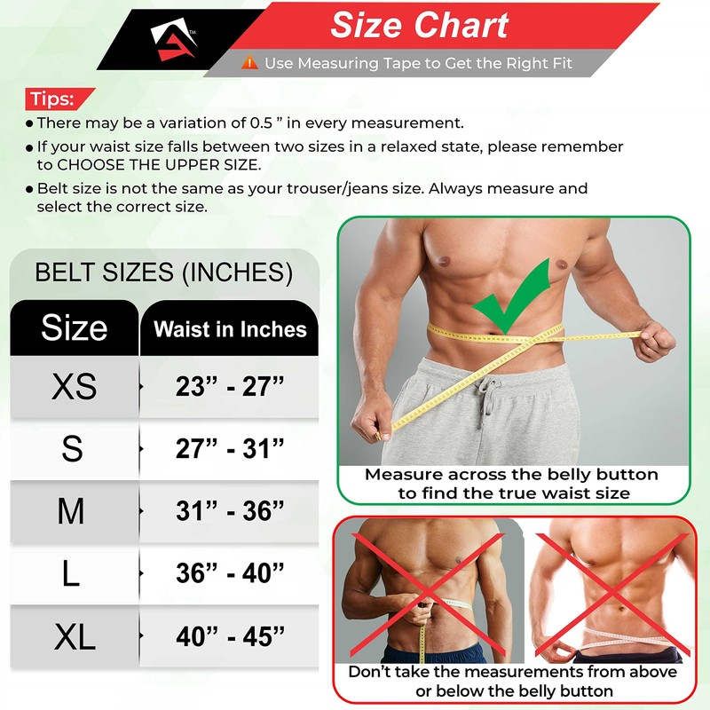 AQF Weight Lifting Belt - 4” Auto Lock Nylon Gym