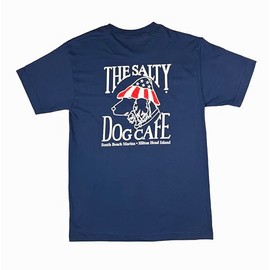 Salty Dog Patriot Dog T-Shirt (US, Alpha, 3X-Large, Regular, Regular, Navy)