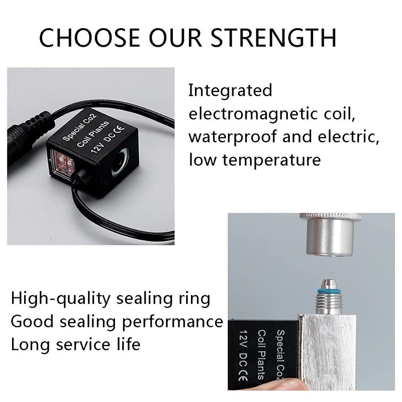 DONGKER CO2 Solenoid Valve CO2 System DC 12V Water Grass