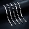 Silver Chain for Men, 3.5mm 925 Sterling Silver Figaro Chain